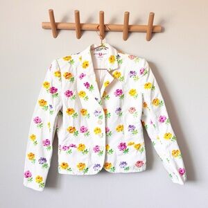 Emanuel Ungaro Vintage Rose Print Blazer